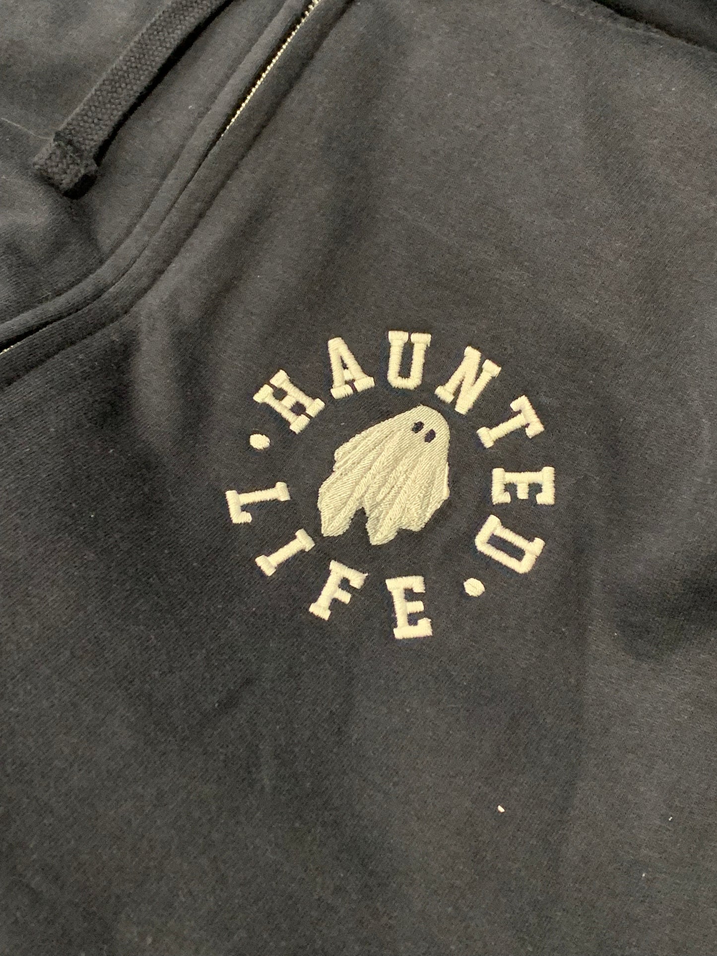 Haunted Life Zip in Navy